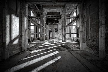 Urben, Urbex Fotografie, binnenkant industriëel gebouw van Erik Martens