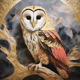 Barn owl in hotel chic style by Emiel de Lange