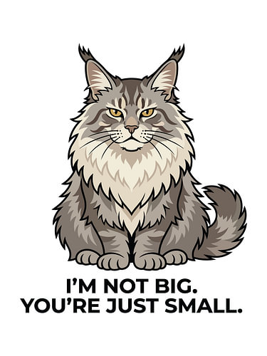 Imprimer l’'m Not Big You': Une petite illustration amusante de chat