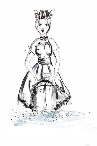 ink date Pootje baden in Domburg Zeeland by Debbie van Eck