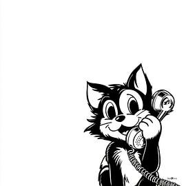 Little cartoon of a cat by Gelissen Artworks