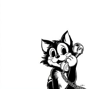 Kleine Katzenkarikatur