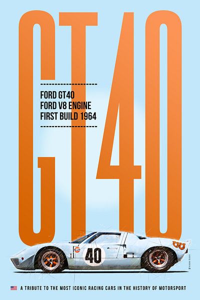 Ford GT40 Gulf von Theodor Decker