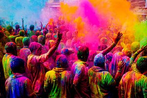 Holi festival in India on the street by Animaflora PicsStock