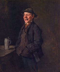 Wilhelm Truebner, Lachender Bauernjunge, 1876