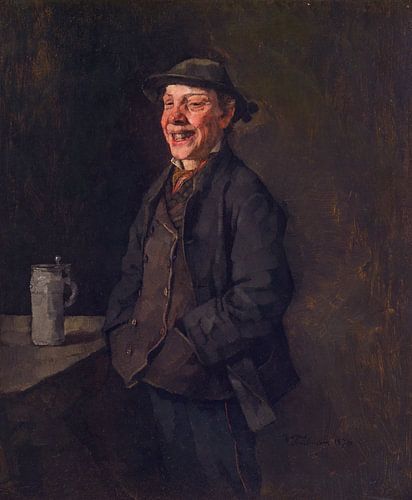Wilhelm Truebner, Lachende boerenjongen, 1876