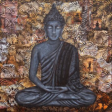 Schilderij Boeddha zen mystiek van Bianca ter Riet