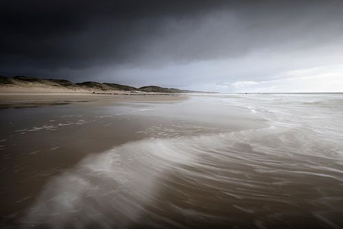 Zoutelande beach on a squally day by Thom Brouwer