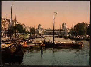 Vismarkt, Rotterdam van Vintage Afbeeldingen