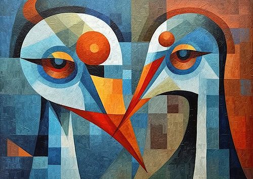 Abstrakte Vögel malen | Beakmatch