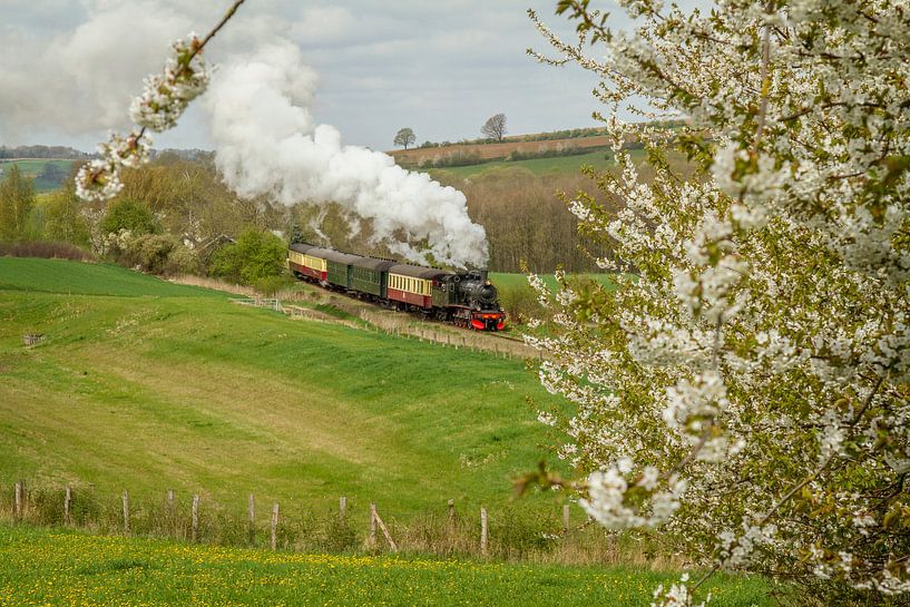 Stoomtreintje door Limburgse Heuvels von John Kreukniet