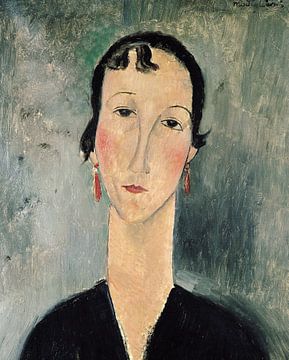 Amedeo Modigliani,Vrouw met Oorbellen