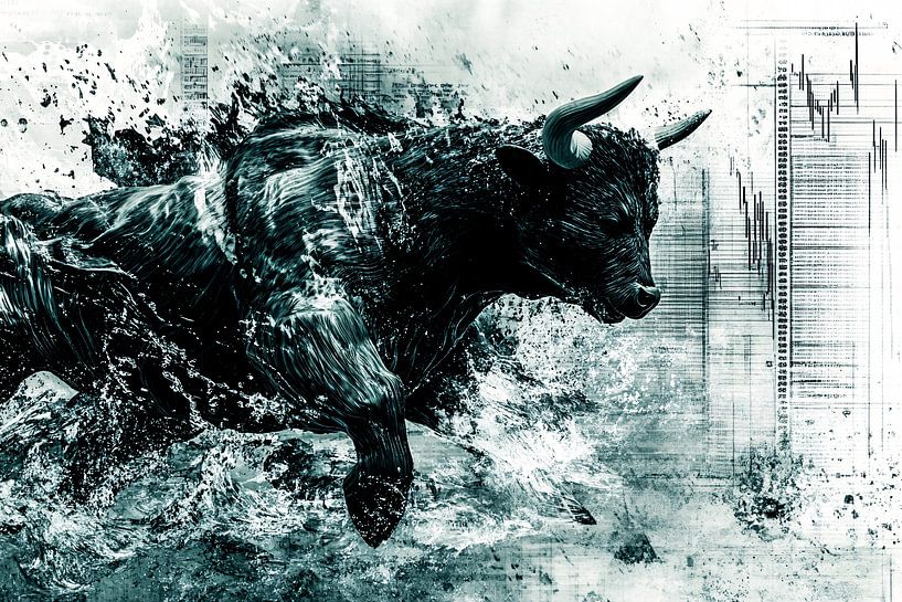 Abstrakter Stier mit Dynamik von Imperial Art House