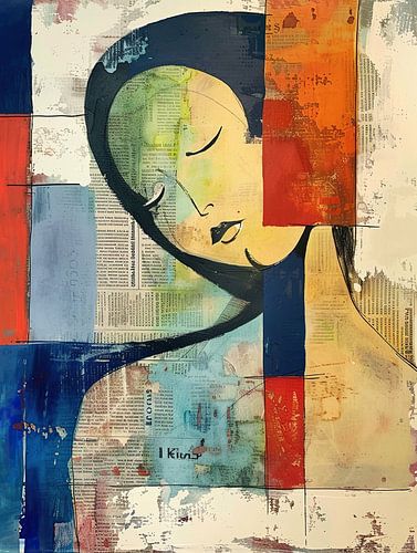 Frau mit Farben | Frau abstrakt