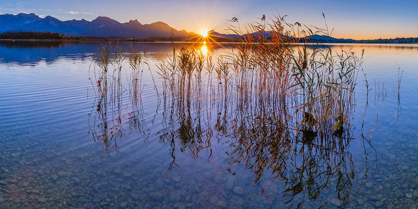 Sunset at the Hopfensee by Walter G. Allgöwer