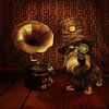 Steampunk Dachshund by Babette van den Berg