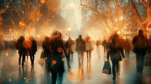 Christmas shopping in town