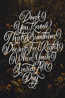 Don't You Know That Sunshine Doesn't Feel Right When You're Inside All Day