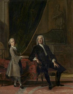 Porträt eines unbekannten Gentlemans mit einem Jungen, Cornelis Troost
