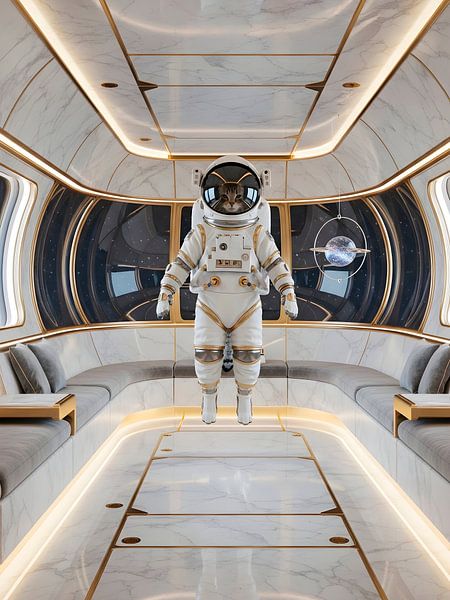 Modern Futuristic Space Station Interior Design by HASANUL FAUZIE