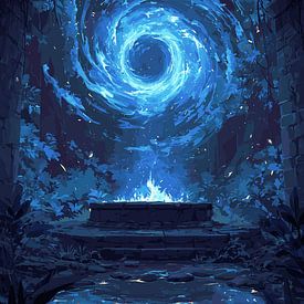 A magical whirlwind in the mysterious forest by Pixelbull Design