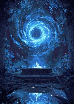 Magischer Wirbel im geheimnisvollen Wald