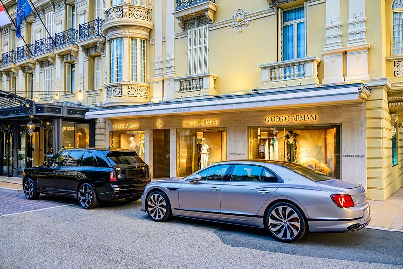 Bentley Flying Spur und Rolls Royce Cullinan in Monaco von Sjoerd van der Wal Fotografie