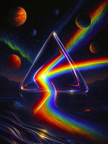 Abstract kosmisch prisma breking