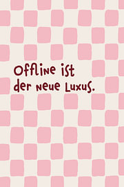 Offline is de nieuwe luxe - roze van Malou Studio