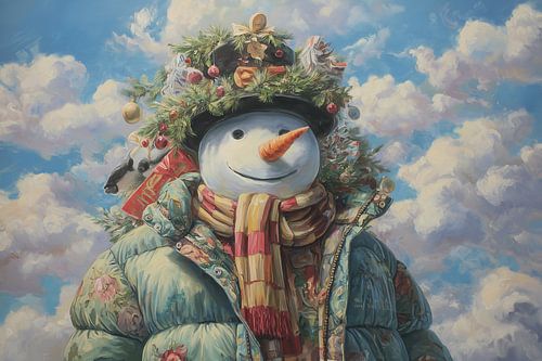 Schneemann Weihnachtsmütze