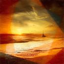 Zeilen in de zonsondergang van Andreas Wemmje thumbnail