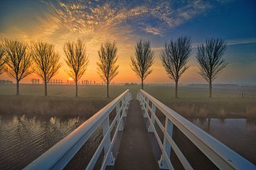 Brug over de ringvaart bij avenhorn van peterheinspictures