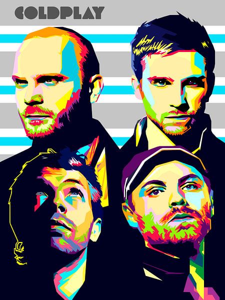 Pop Art Coldplay par Doesburg Design