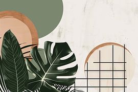 Geometric plant art by Poster Art Shop