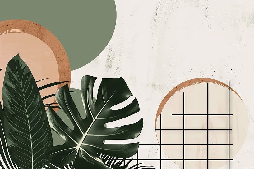 Geometric plant art by Poster Art Shop