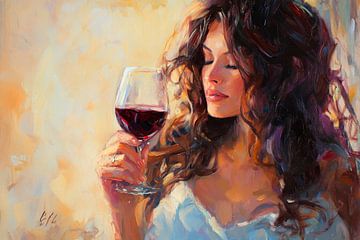 Wine bottle of joy by Poster Art Shop