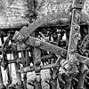Antique Ploughing Machinery Black and White by Dorothy Berry-Lound