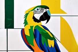 Motif abstrait coloré de perroquet sur Art & Soul Creations