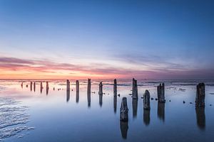 Wattenmeer vor der Küste von Wierum bei Ebbe