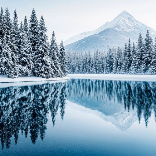 Winterlandschap reflectie