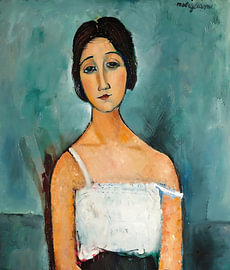 Woman Against Turquoise by Bob Cintron