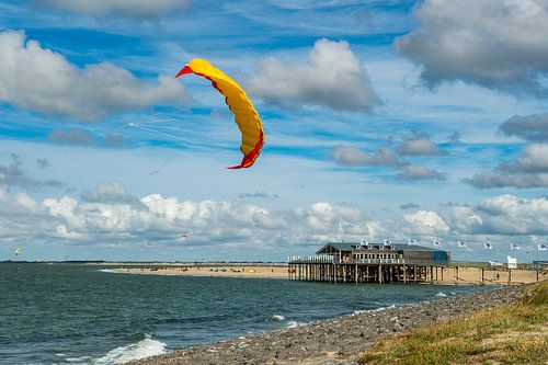 Kiting au Brouwersdam, Zélande