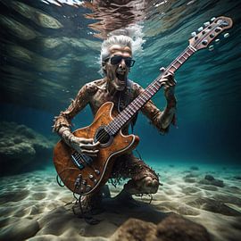 Underwater guitarist by Renato Daub