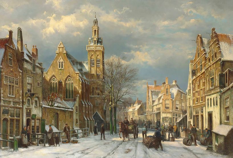 Une journée d&#039;hiver dans une rue ensoleillée, Willem Koekkoek par All the Masters
