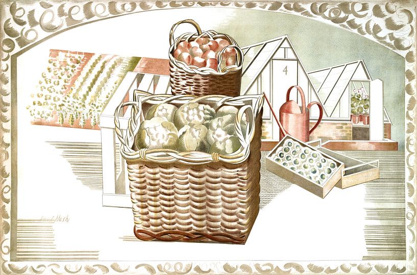 Jardins fruitiers et verger, Paul Nash - années 1930 par Het Archief