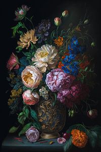 Nature morte aux fleurs sur Bert Nijholt