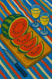Watermelon painting. by Johannes