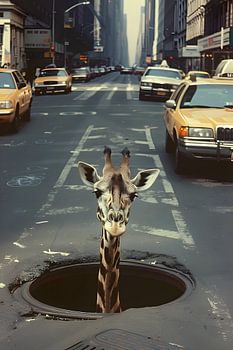 Giraffe in the urban jungle