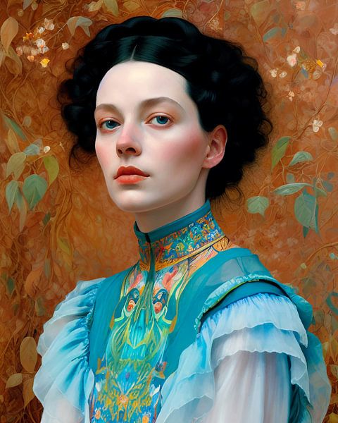 Classic beauty, a digital portrait by Mariëlle Knops, Digital Art