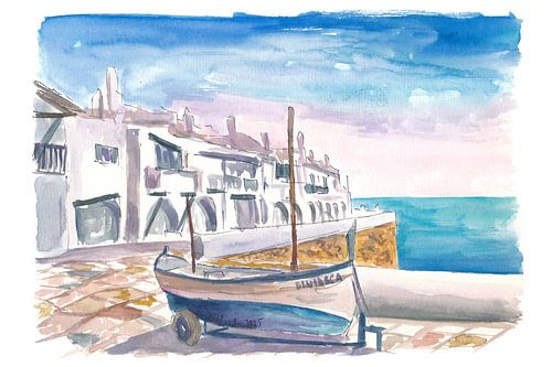 Mediterranean Menorca Calm in the harbour of Binibeca